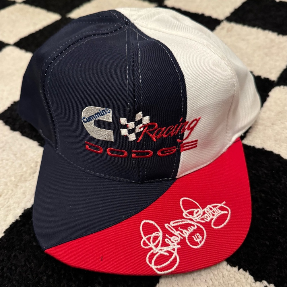 Cummins Dodge Racing Red, White & Blue Adjustable Hat
